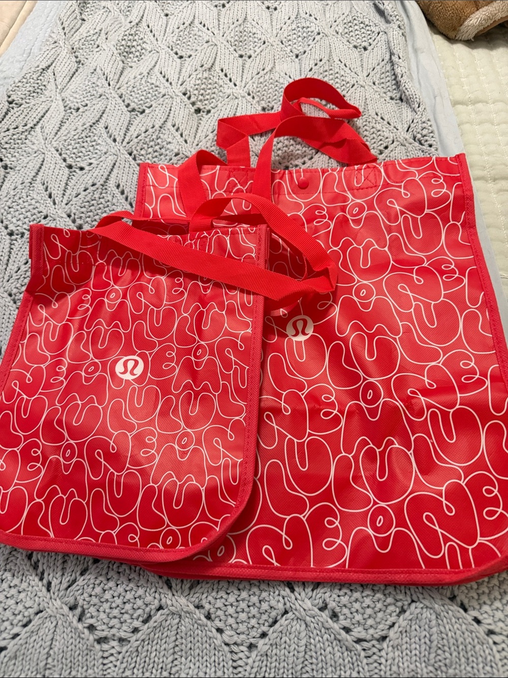 lululemon athletica Red Graphic Reusable Tote Bag